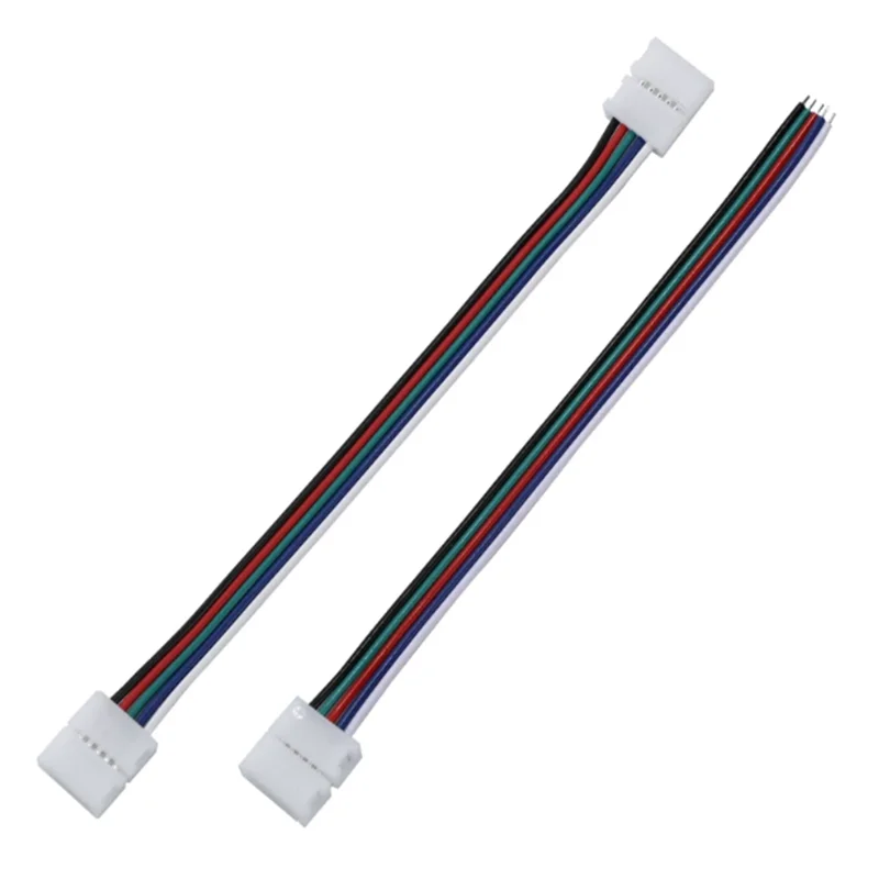 10Pcs 2/3/4/5/6 Pin LED Strip Connector for 8mm 10mm 12mm 3528 5050 5630 RGB RGBW IP20 Non-waterproof LED Tape Light to Wire