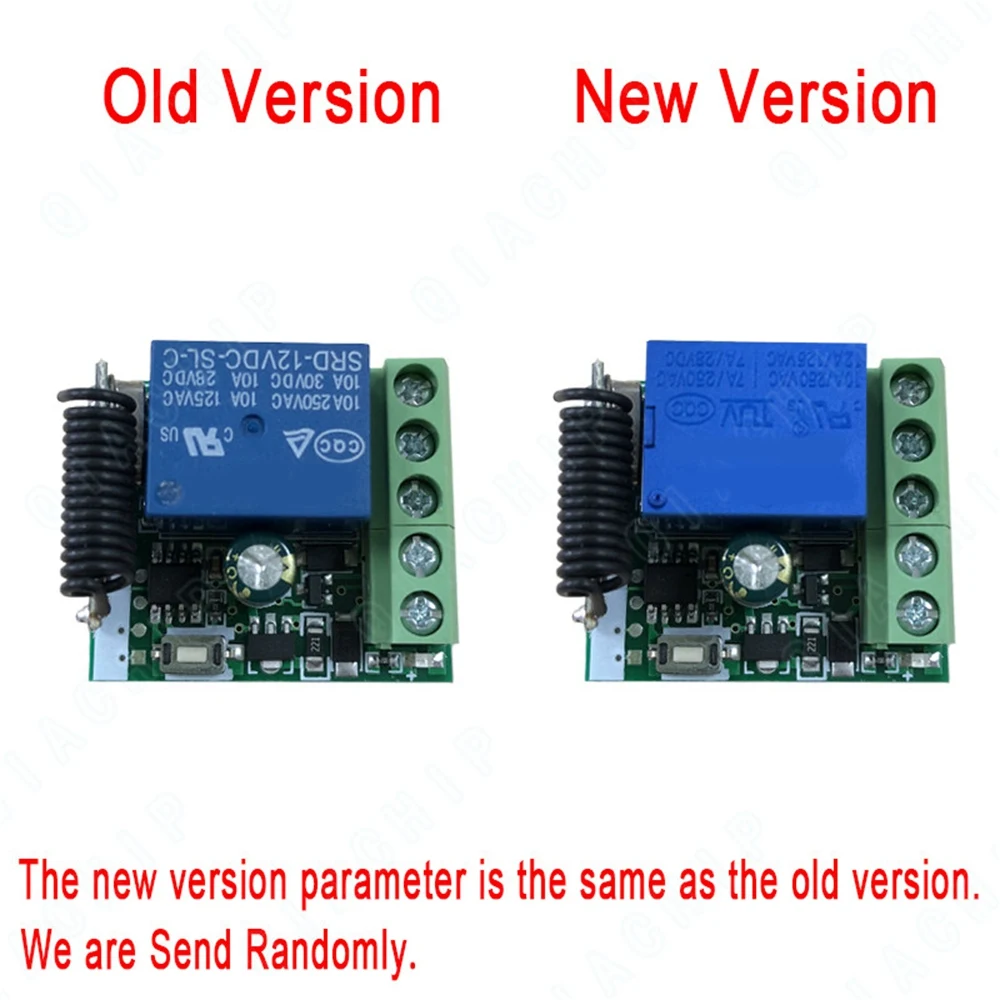 433Mhz Universal Wireless RF Remote Control Switch DC 12V 10A 1CH Relay Receiver Module and 1X433.92 Mhz Remote Controls