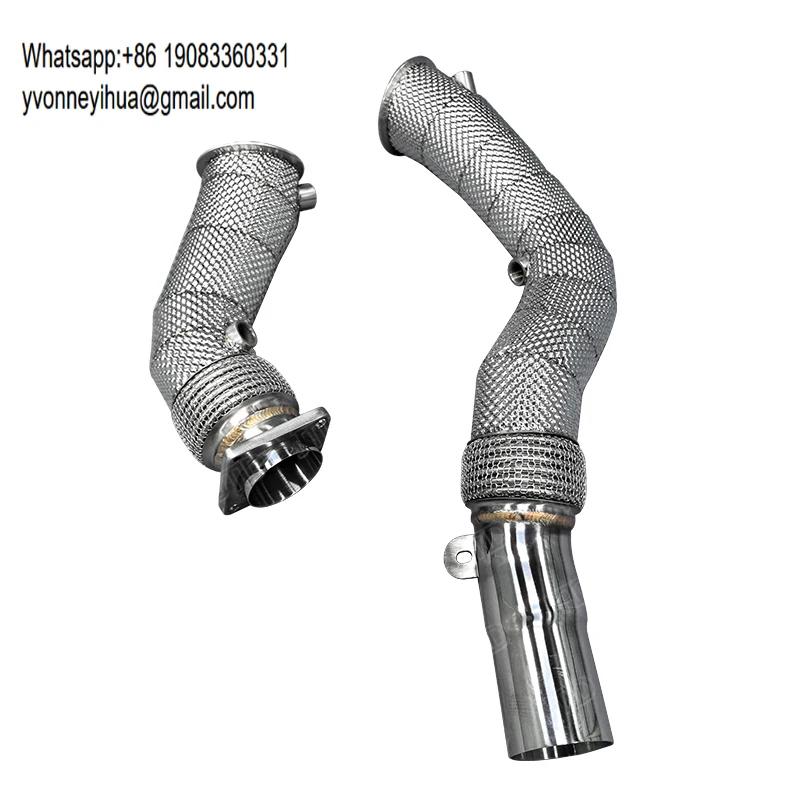 

Factory Sell In Stock Performance 304 Stainless Steel Heat Shielding Exhaust Downpipe For BMW G80 G82 M3 M4