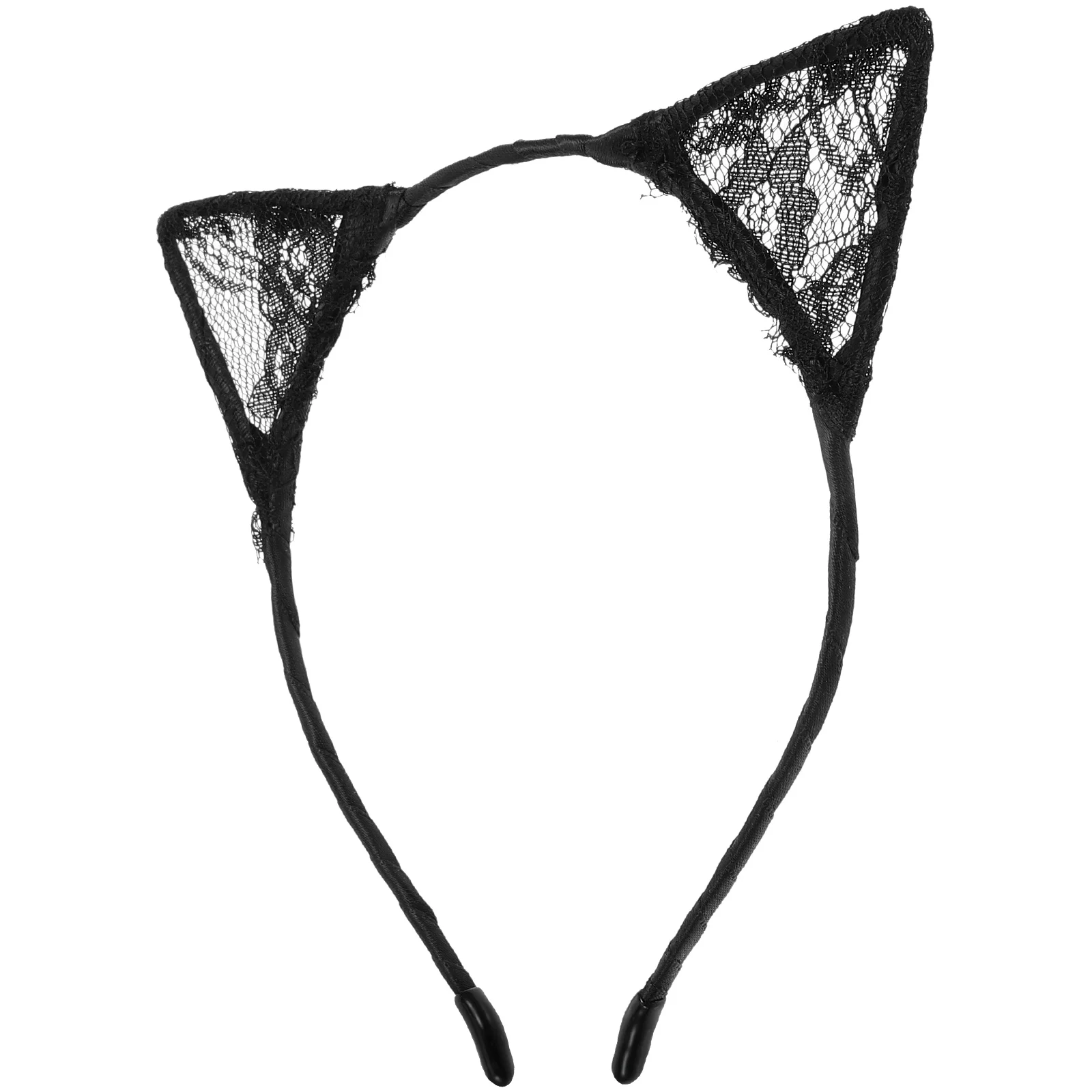

Lace Cat Ears Headband Black Metal Wire Bendable Fancy Dress Holiday Prom Costume Lace Headband Cat Ears Dress