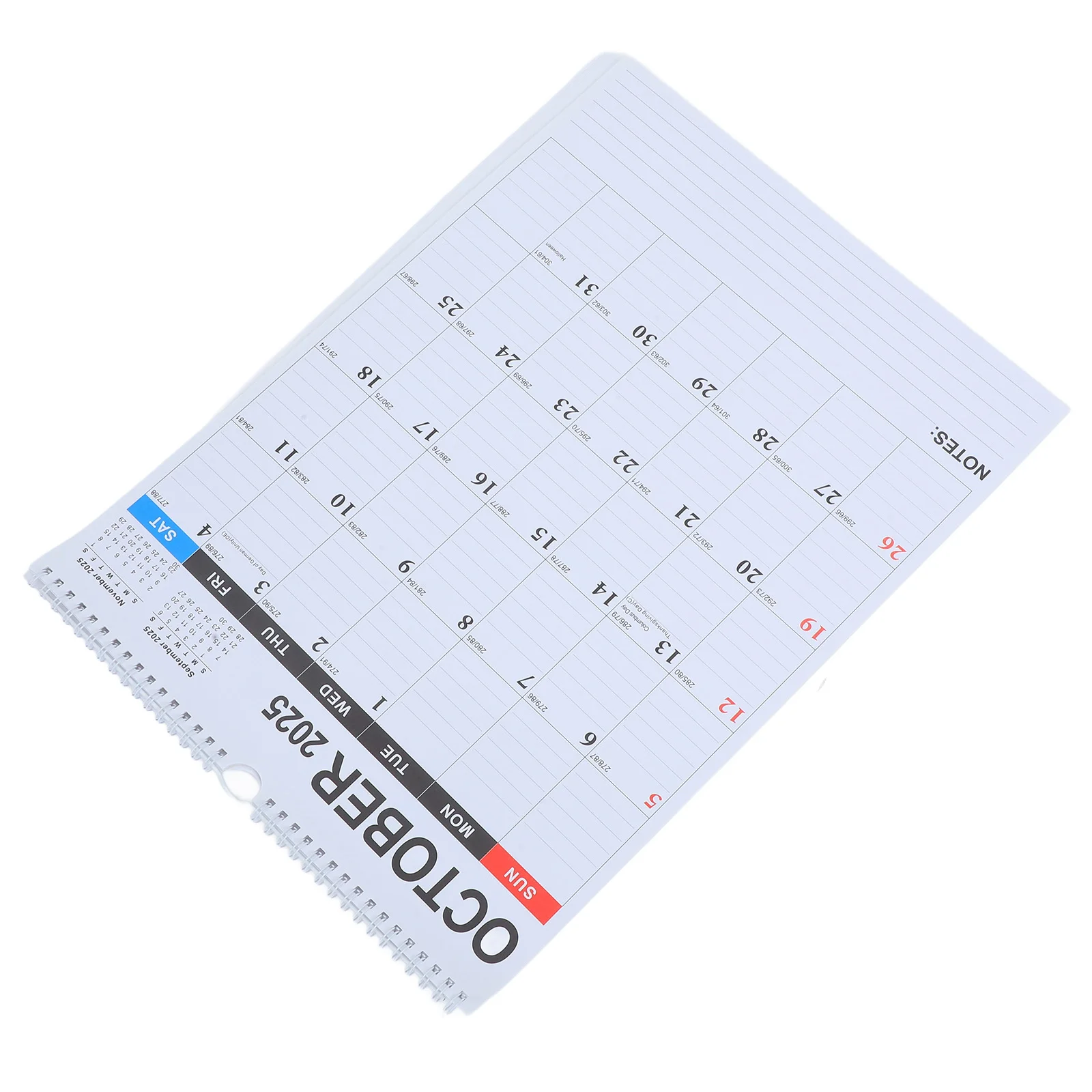 

2025 18-Month Journal Calendar Wall Hanging Months Paper Monthly Business White Planner Office