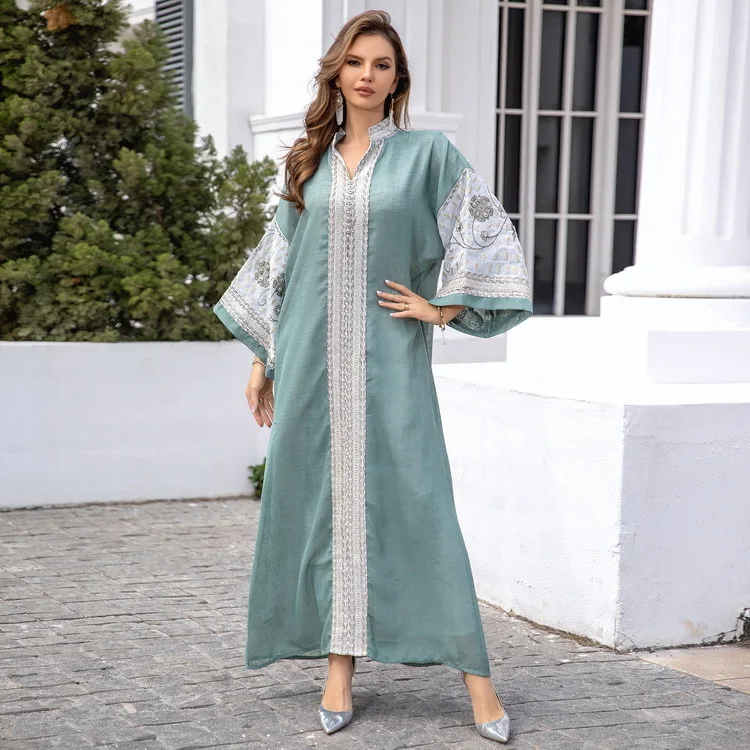 OME Saudi Dubai Tourist Robe Arab Muslim Embroidered Robe Women's Dress