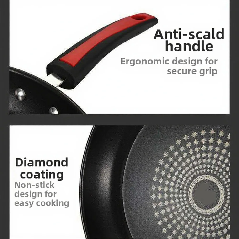 28cm Nonstick Iron Frying Pan Smokeless Design for Daily Stir Fry For Steak Eggs All Stove Compatibility Confirmed