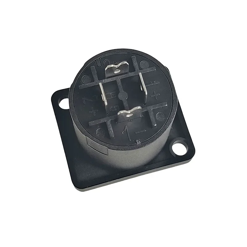 4/10/20pcs Panel Mount 4-Pole Audio Socket with Locking Mechanism - Suitable for Speaker & Amplifier Setups