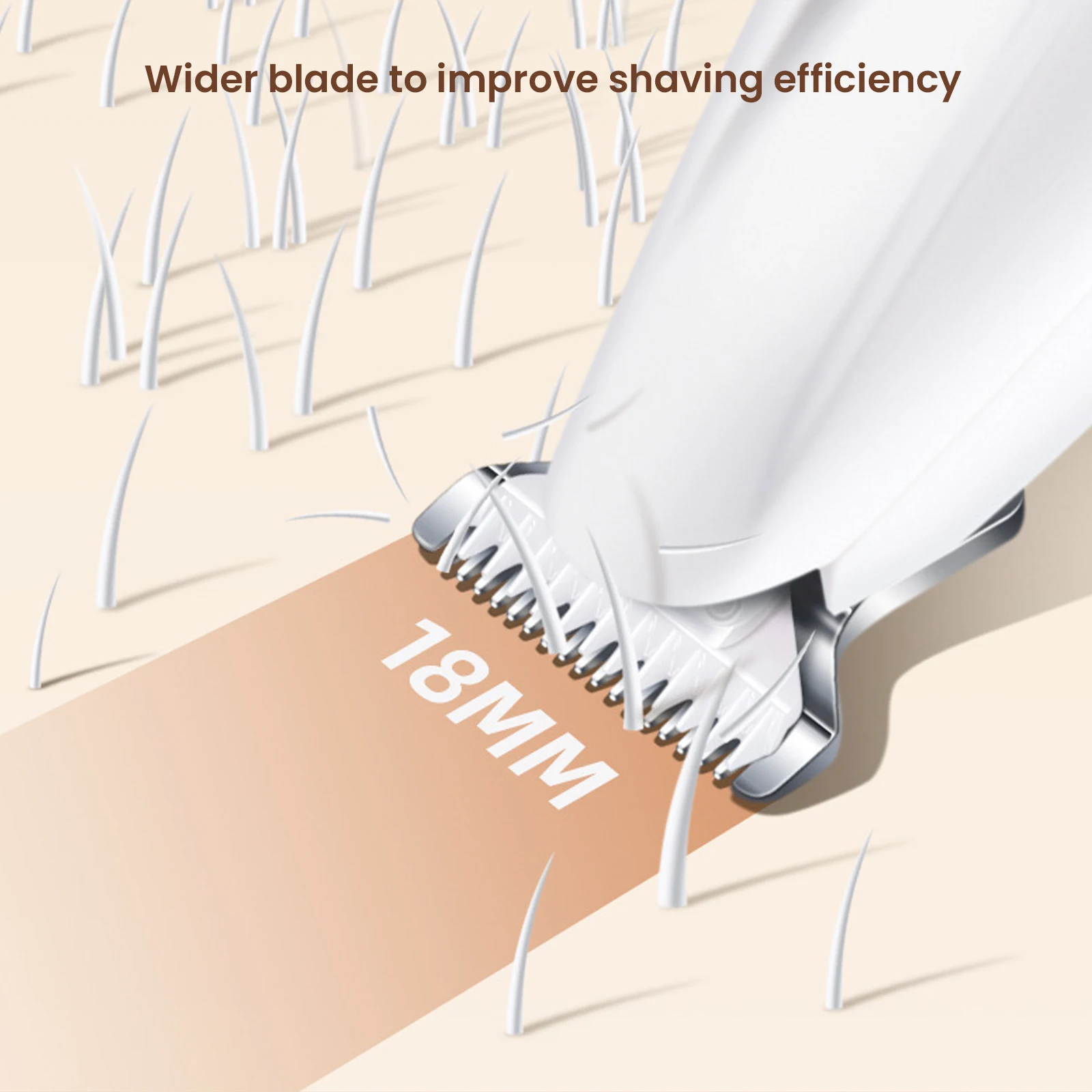 Rechargeable Pet Paw Trimmer with LED Light, Fully Waterproof Dogs Cats Hair Trimmer, Dog Clippers for Grooming image 2