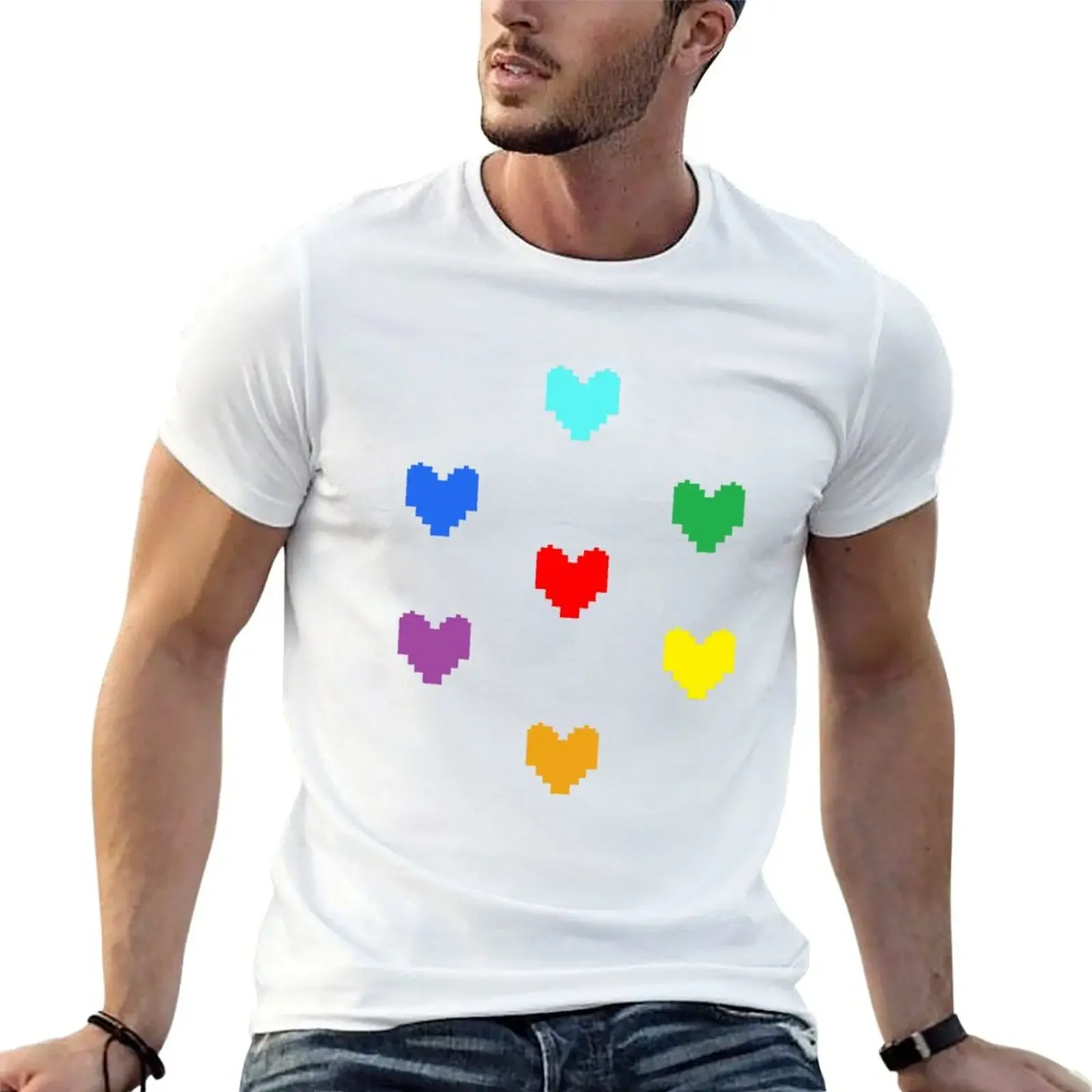 

Undertale Hearts T-Shirt plus size clothes Aesthetic clothing plus sizes mens t shirts casual stylish