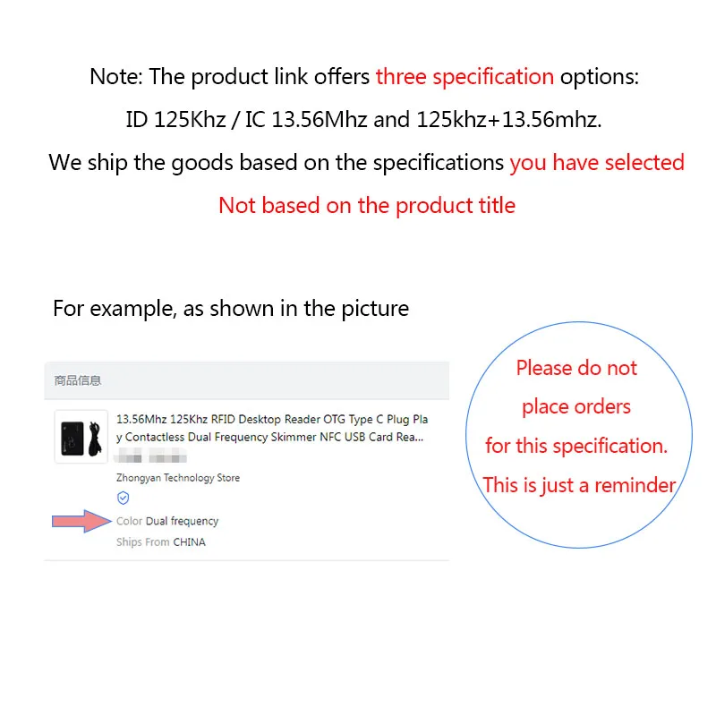 Hoge herkenning Smart Type C Plug Play Contactloze USB-lezer RFID EM4100 125KHZ ID USB Desktop-kaartlezer