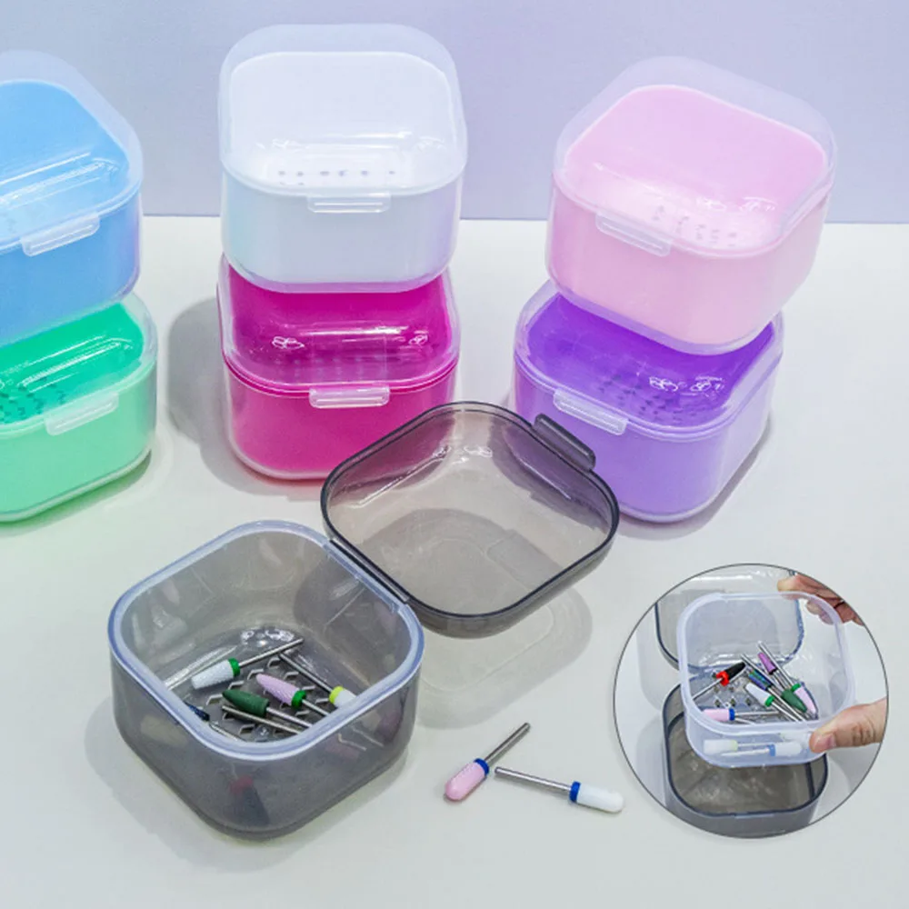 

Портативная дезинфекция 8 см для дизайна ногтей, коробка для чистки сверл, инструменты для ногтей, коробка для хранения фильтров, инструмент для стерилизации маникюра