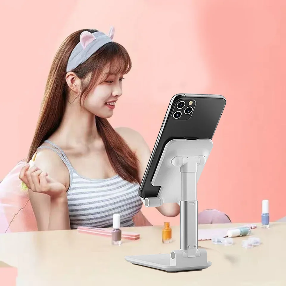 Foldable Tablet Mobile Phone Desktop Phone Stand for iPad iPhone Samsung Desk Holder Adjustable Desk Bracket Smartphone Stand