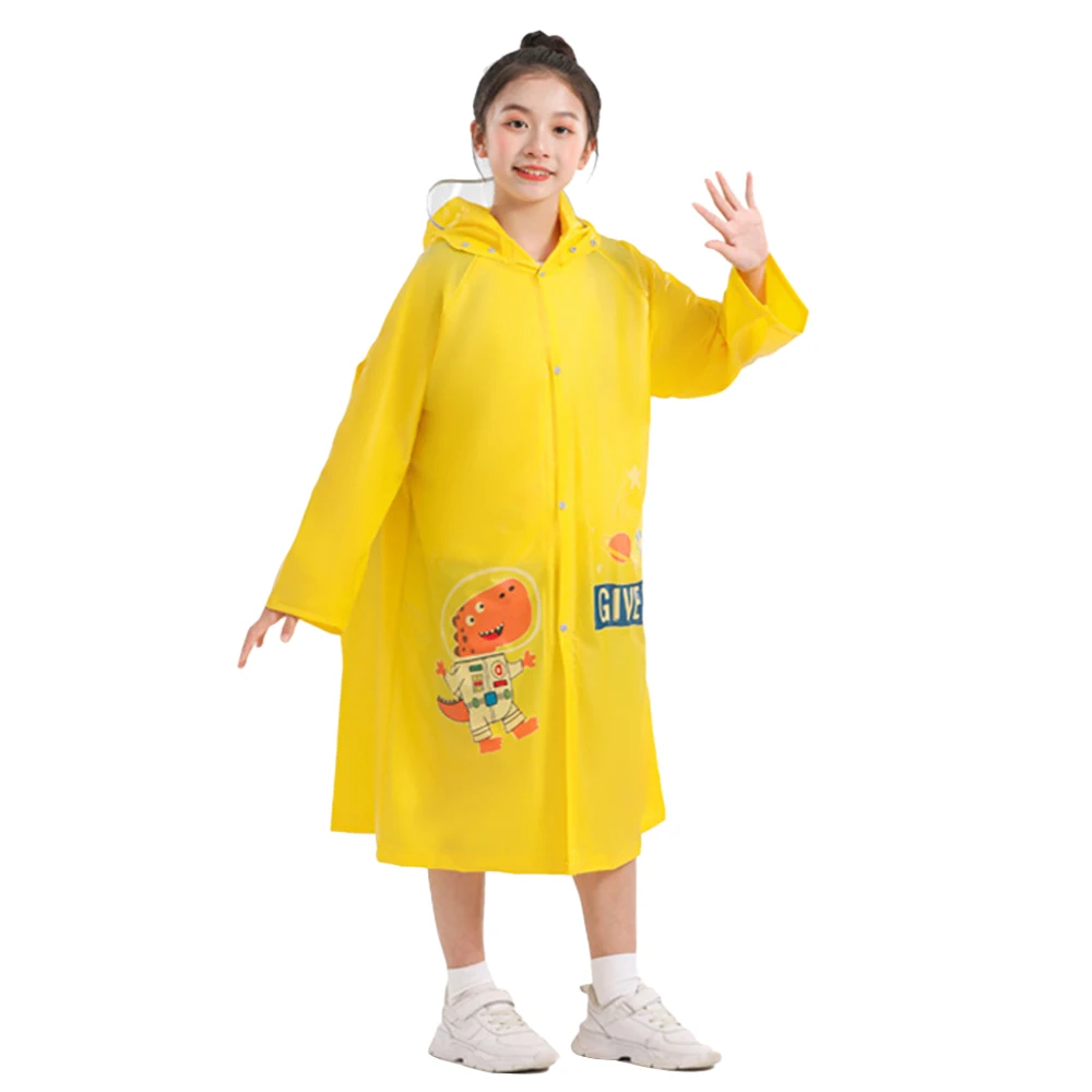 Creative Cartoon Kids Raincoat Long Style Full Body Thickened One-Piece Raincoat Waterproof Durable Rain Coat Outdoor