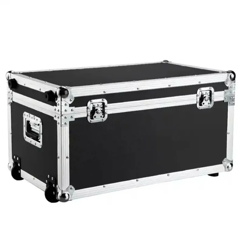 OEM Dimension Large Equipment Carrying Flight Case With Foam Interior Hard Aluminum Road Case With Wheels for Line Array Speaker