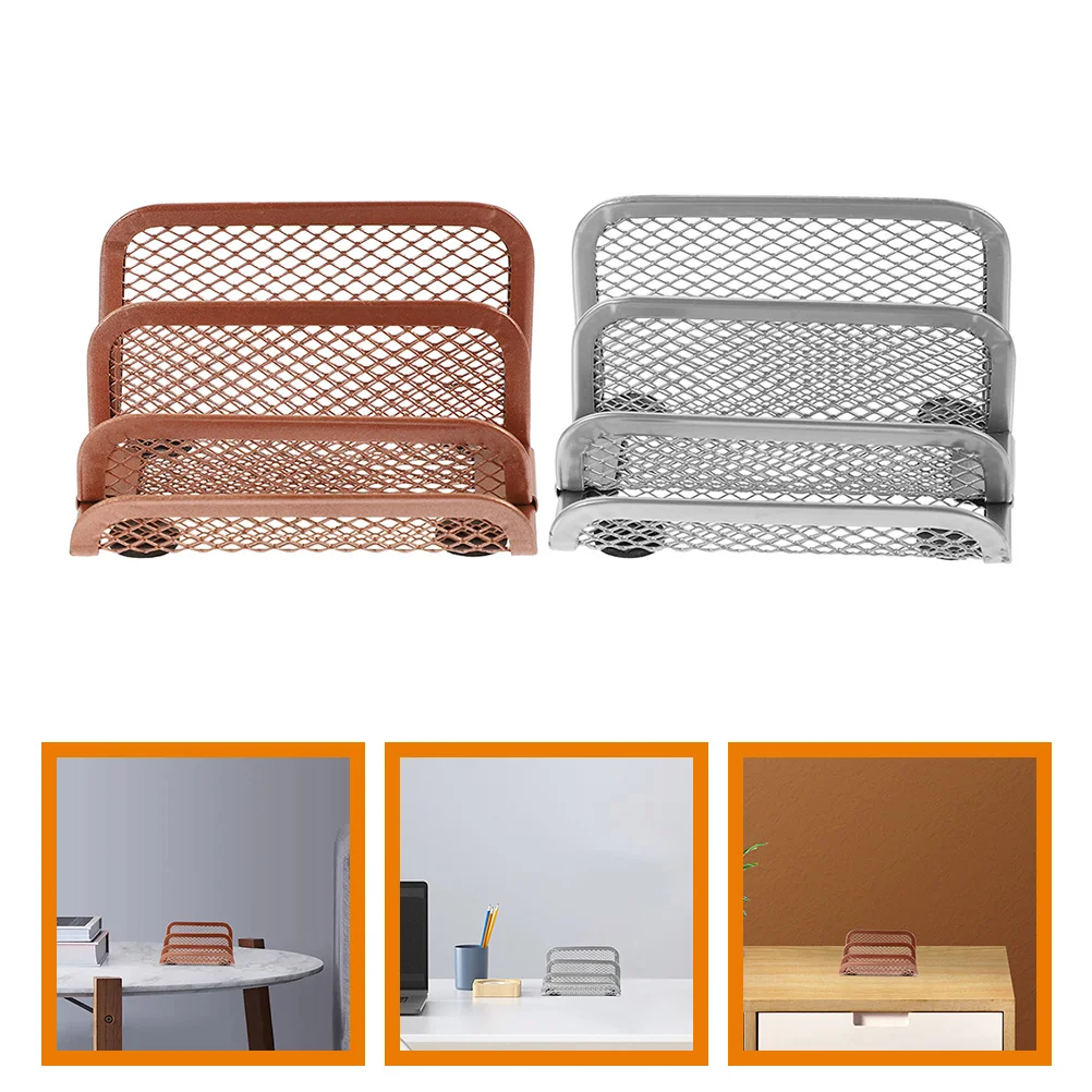 

2pcs Desk Mail Organizer Paper Magazine Rack Multi-functional Book Organizer Home Accessory letter holders for the home