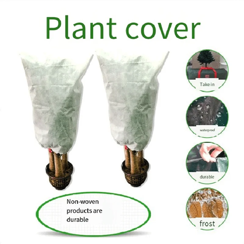 AEE2-Plant Covers Freeze Protection, Reusable Plant Frost Cover Blanket Jacket For Winter Anti-Freeze Protection-Shrub