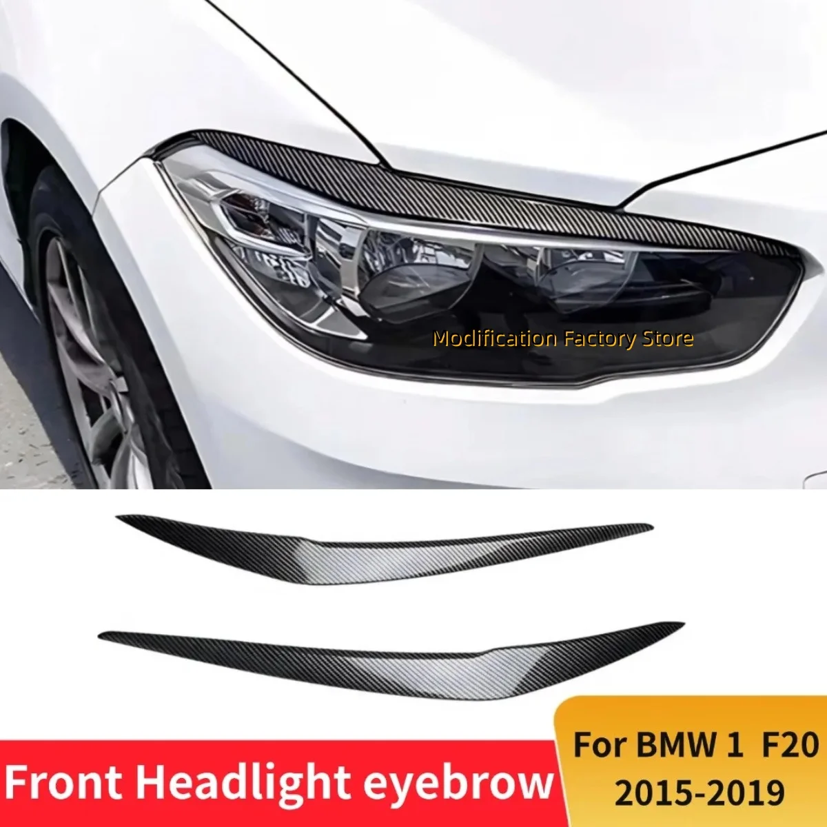 

Front Headlight Eyebrow Eyelid Cover Trim For BMW 1 Series F20 F21 116d 118i 120i 120d M135i 2015-19