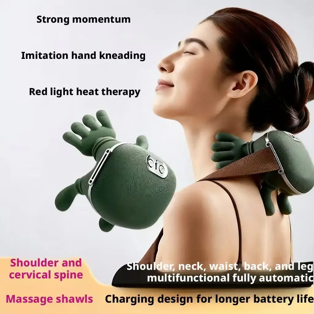 

Новый интеллектуальный массажер для шеи, поясницы и ног с имитацией человеческой руки, портативный, перезаряжаемый, с подогревом, для снятия усталости