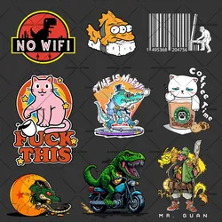 Funny Art Patches Iron on Heat Transfers For Clothes Fashable Thermal Transfer Appliques Washable Stickers For T-shirt DIY Gift