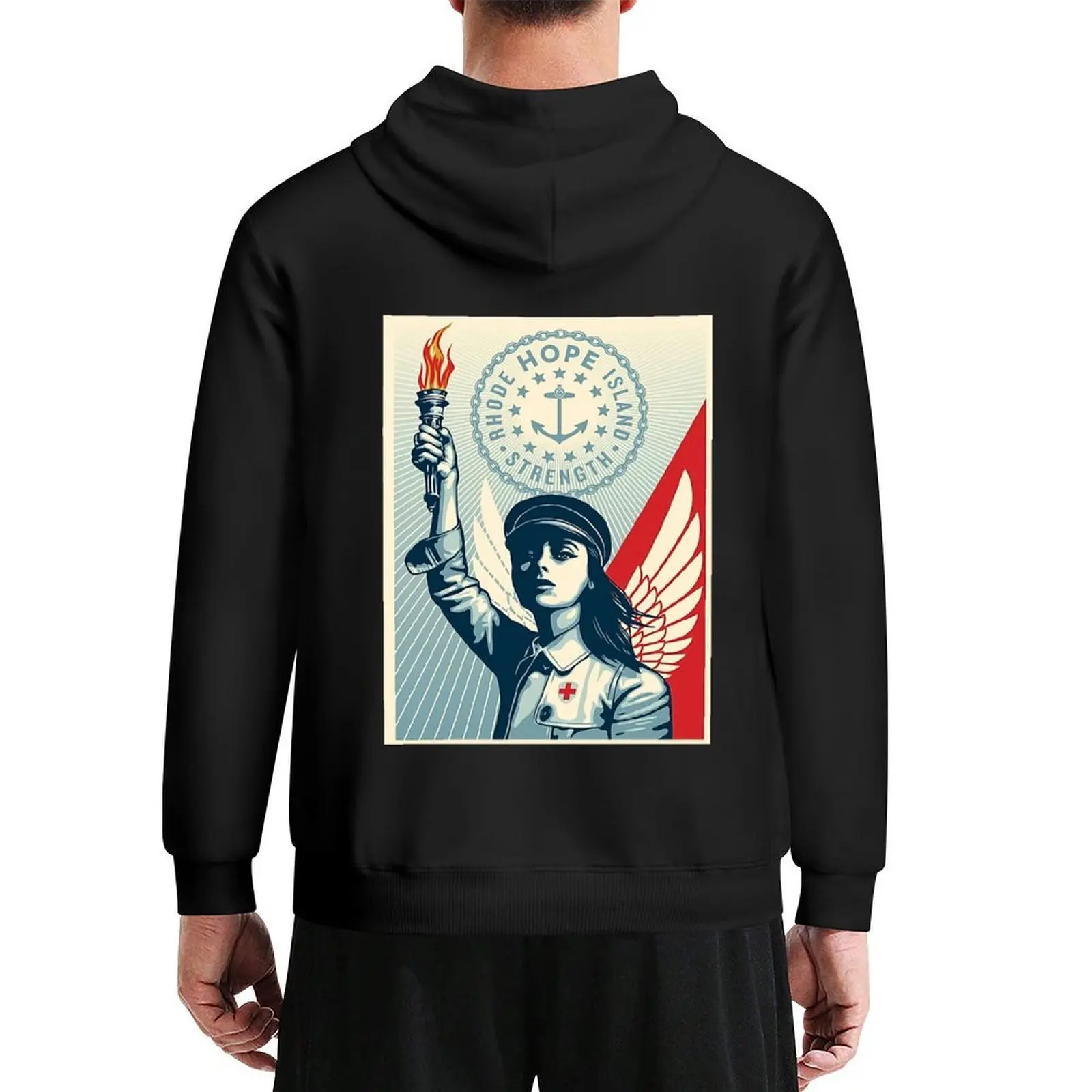 

Shepard Fairey island Hoodie mens designer clothes fashion men male clothes mens clothing hoodie graphic
