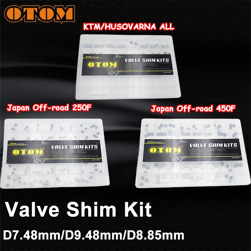 

OTOM Motorcycle Engine Valve Adjustment Shim Set 7.48mm/9.48mm/8.85mm For Honda YAMAHA Off-road 250F 450F KTM HUSQVARNA Moto