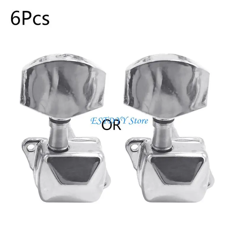 G6DE 6PCS Guitar String Tuning Pegs Metal Semi-Closed for Acoustic Electric Guitars