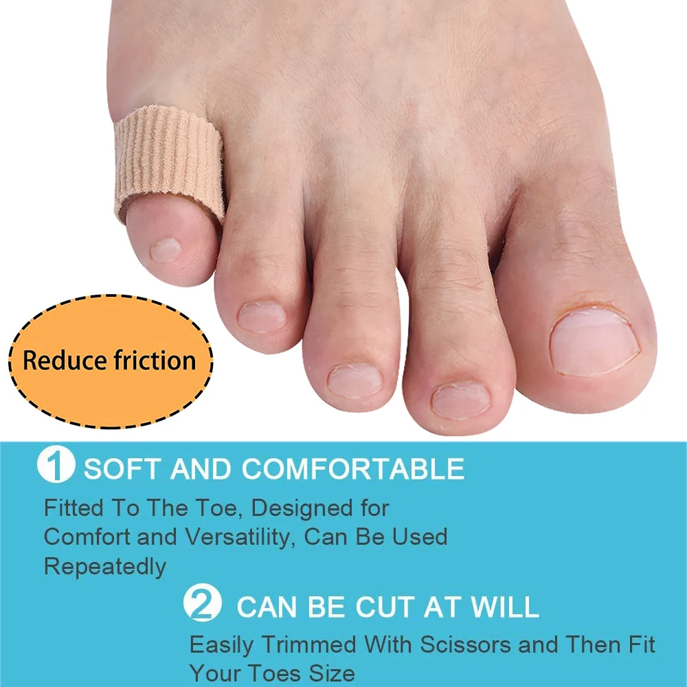 Pexmen 1/2/5 pièces orteil Tube orteil manches Gel souple protecteurs d'orteils pour cors ampoules callosités orteils et doigts outil de soin des pieds