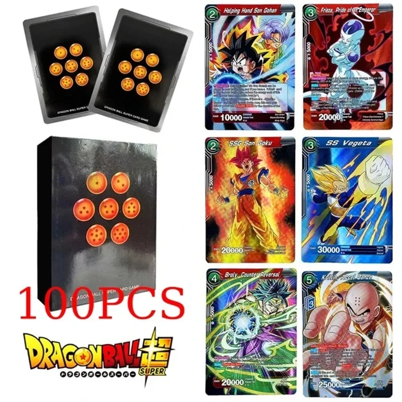 Tarjetas de Dragon Ball brillantes, Son Goku Super Saiyan Series, tarjeta de juego de firma, Colección clásica de Goku, juguetes de colección