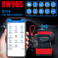 KONNWEI KW905 Bluetooth 5.0 Wireless OBDII Car Diagnostic Scanner Auto Fault Code Reader for All OBD2 EOBD Vehicles