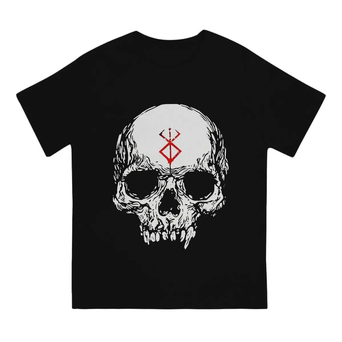 Guts Black Swordsman Knight Skull Tshirt Graphic Men Tops Vintage Grunge Summer Polyester Clothing Harajuku T Shirt