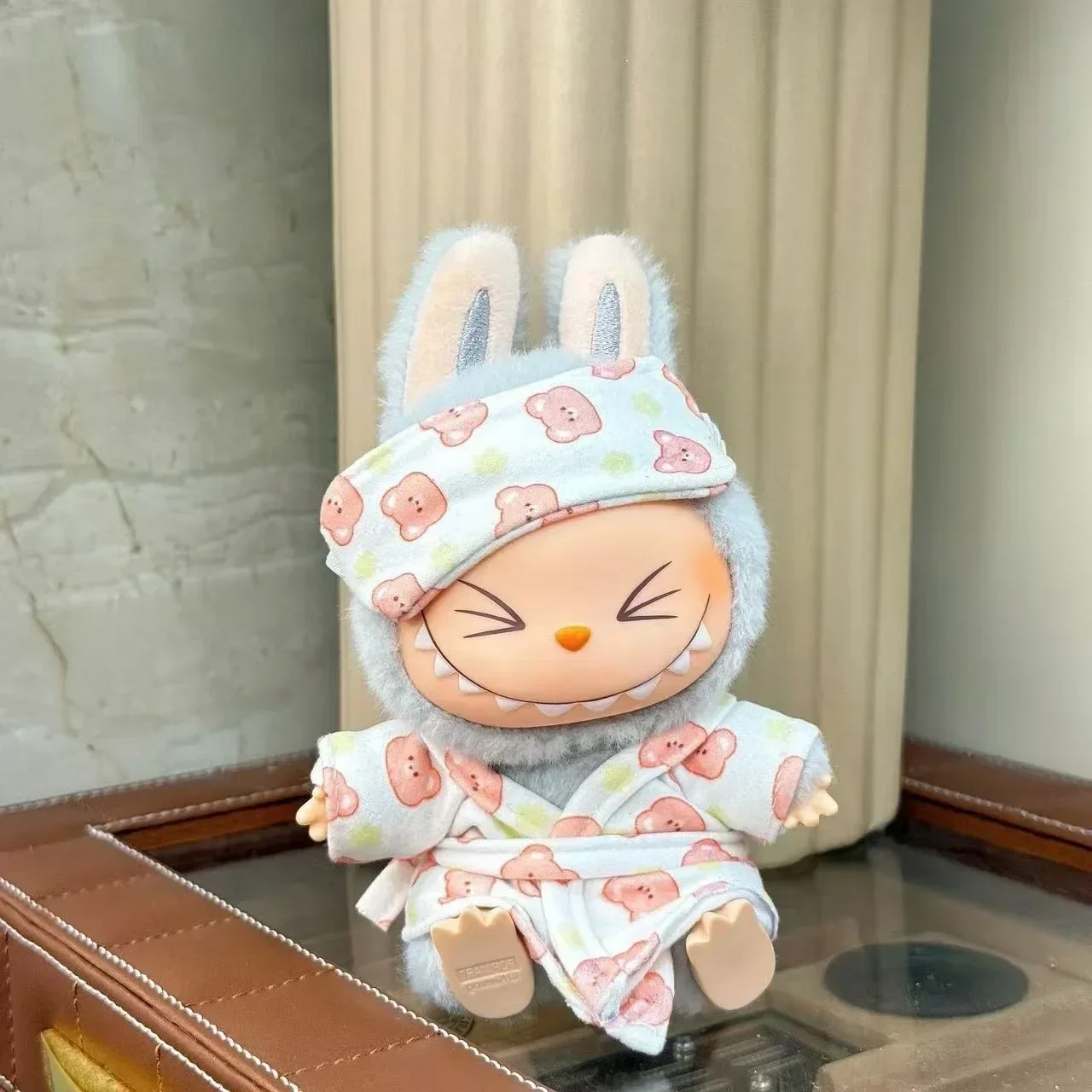 

Kawaii пижамный наряд для Labubu, плюшевая одежда, модные пижамы в корейском стиле Macaron, одежда для кукол Labbubu, аксессуары