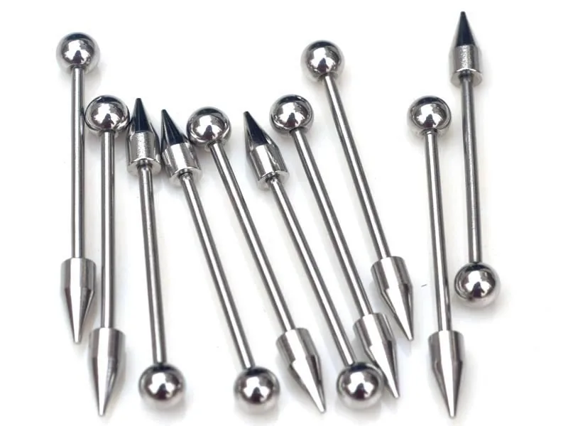 85PC Mix 17style Stainless Steel Body Piercing Jewelry Bulk Nose Ring Tongue Bar Stud Earring Eyebrow Labret Horseshoe Piercing