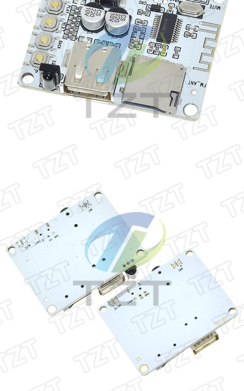 TZT TF-Karten Bluetooth-Audioboard mit USB-Anschluss, Dekodierung, Wiedergabe, 5V Stereo-Musikmodul – Detail 10