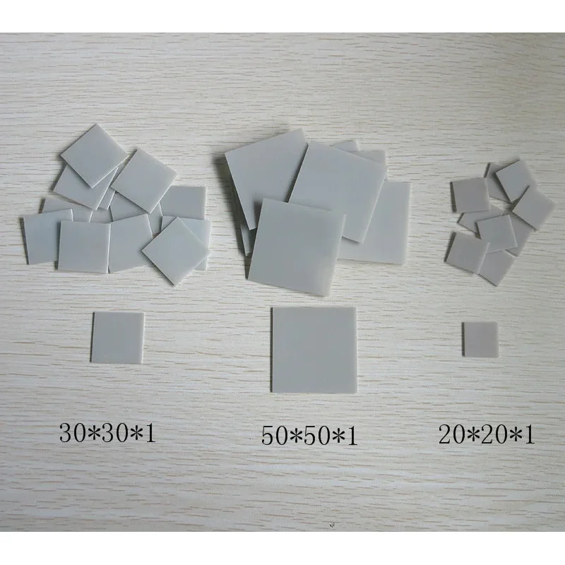 Aluminum Nitride Ceramic Sheet Substrate Substrate 3.6*3.6/50*50 Non-porous  Customization