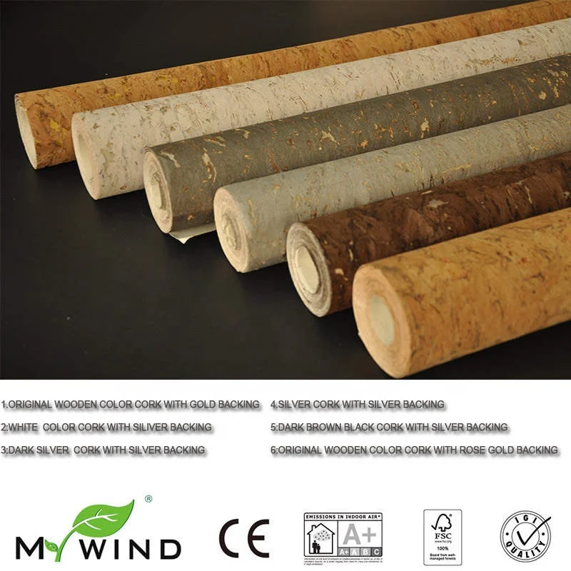 MY WIND Cork Wallpaper Luxury Real Natural Material More Color Safety 3D Wallpaper In For Home Decor