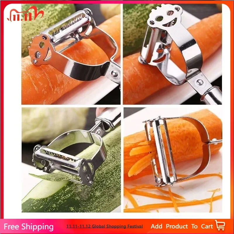 

4in1 Peeler Multifunction Grater Julienne Peeler Vegetable Fruit Peeler Stainless Steel Shredder Kitchen Tool