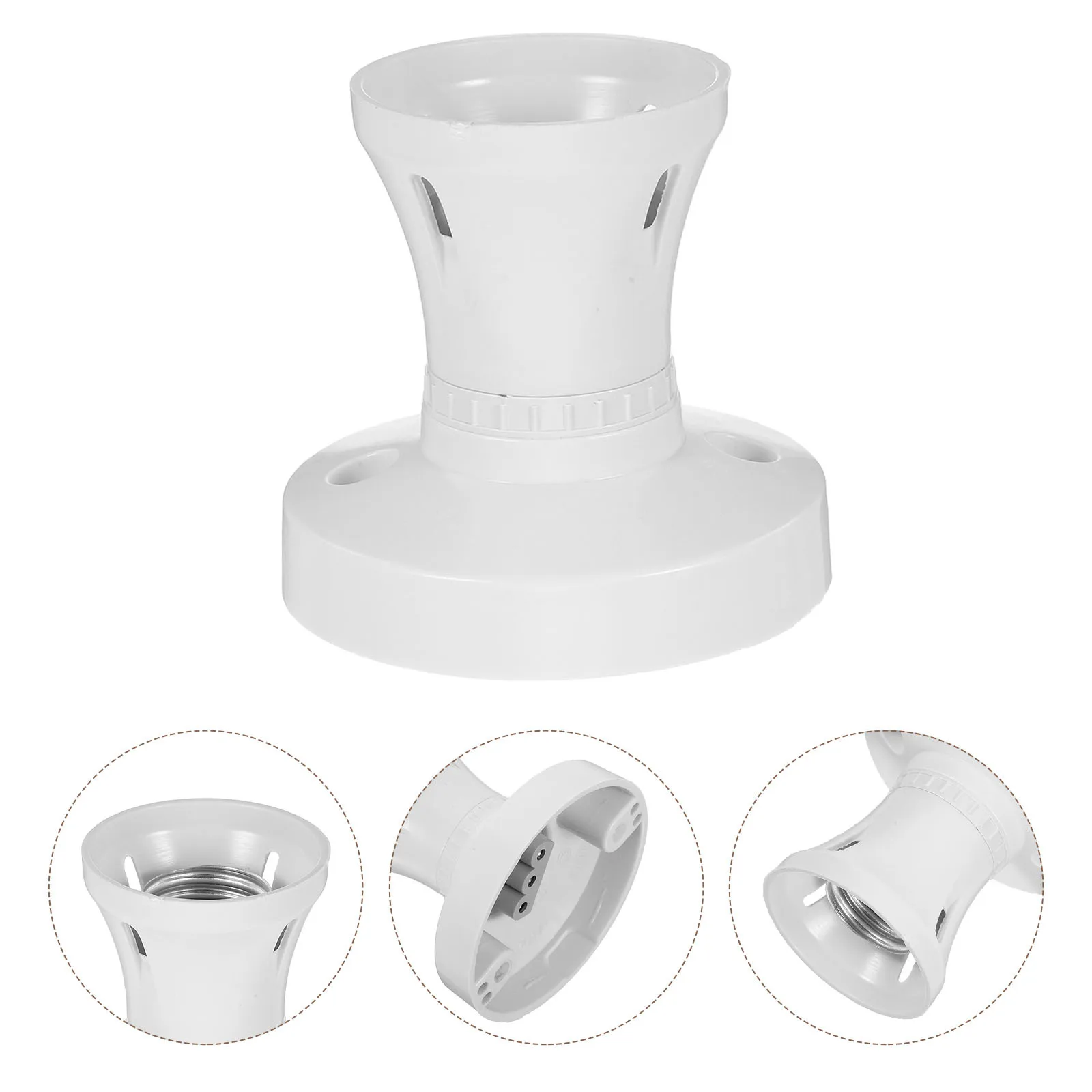 

2pcs E27 Lamp Holder: High Power Led Light Socket Excellent Insulation Durable Copper Secure Fit For Industrial Commercial