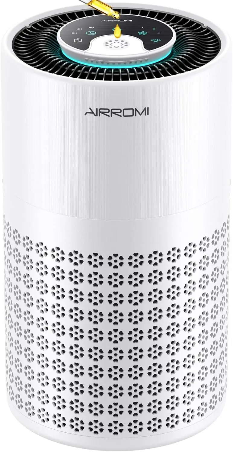

Air Purifier for Bedroom with HEPA 3-in-1 Filter, Pet Air Purifier for Home Cat Pee Smell, Covers Upto 990 Ft², Quiet 360°