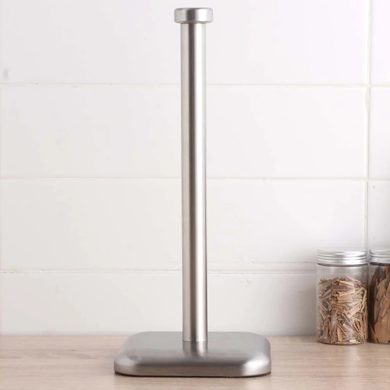 ORZ Christmas Standing Paper Towel Roll Holder for Kitchen Bathroom with Weighted Base Suction Cups for One-Handed Operation