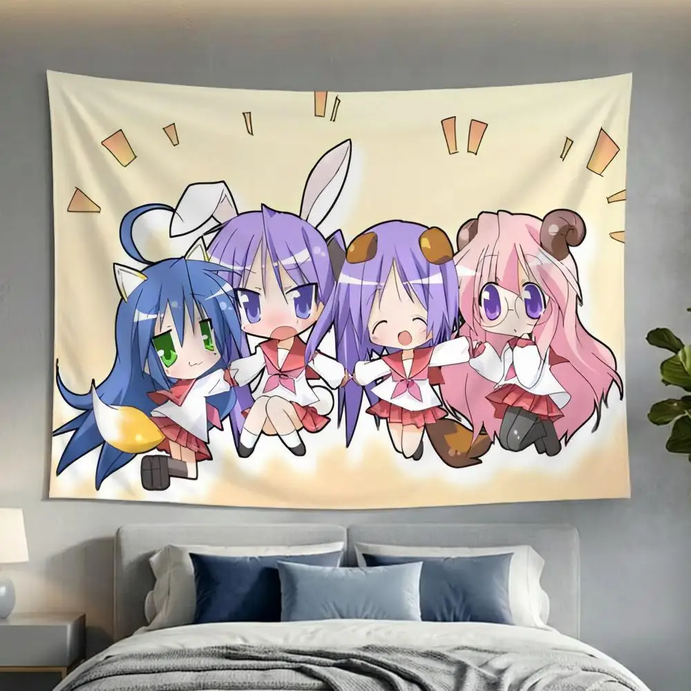 Kawaii Anime Lucky Star Izumi Konata Tapestry Tapestry Soft Lightweight Wall Art Decor for Living Home Room Bedroom