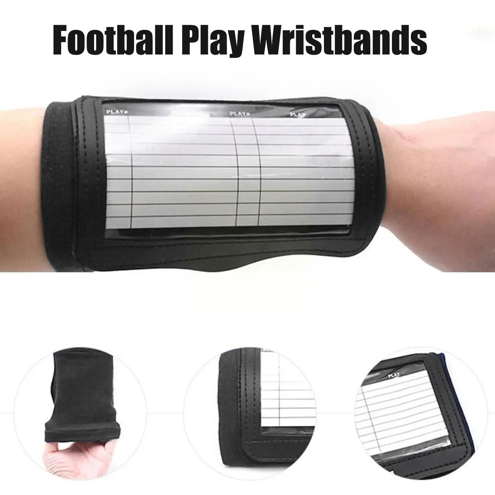 

Football Wristband Wrist Wristbands Basketball Qb Whiteboard Board Play Soccer Softball Quarterback Armband P3G6