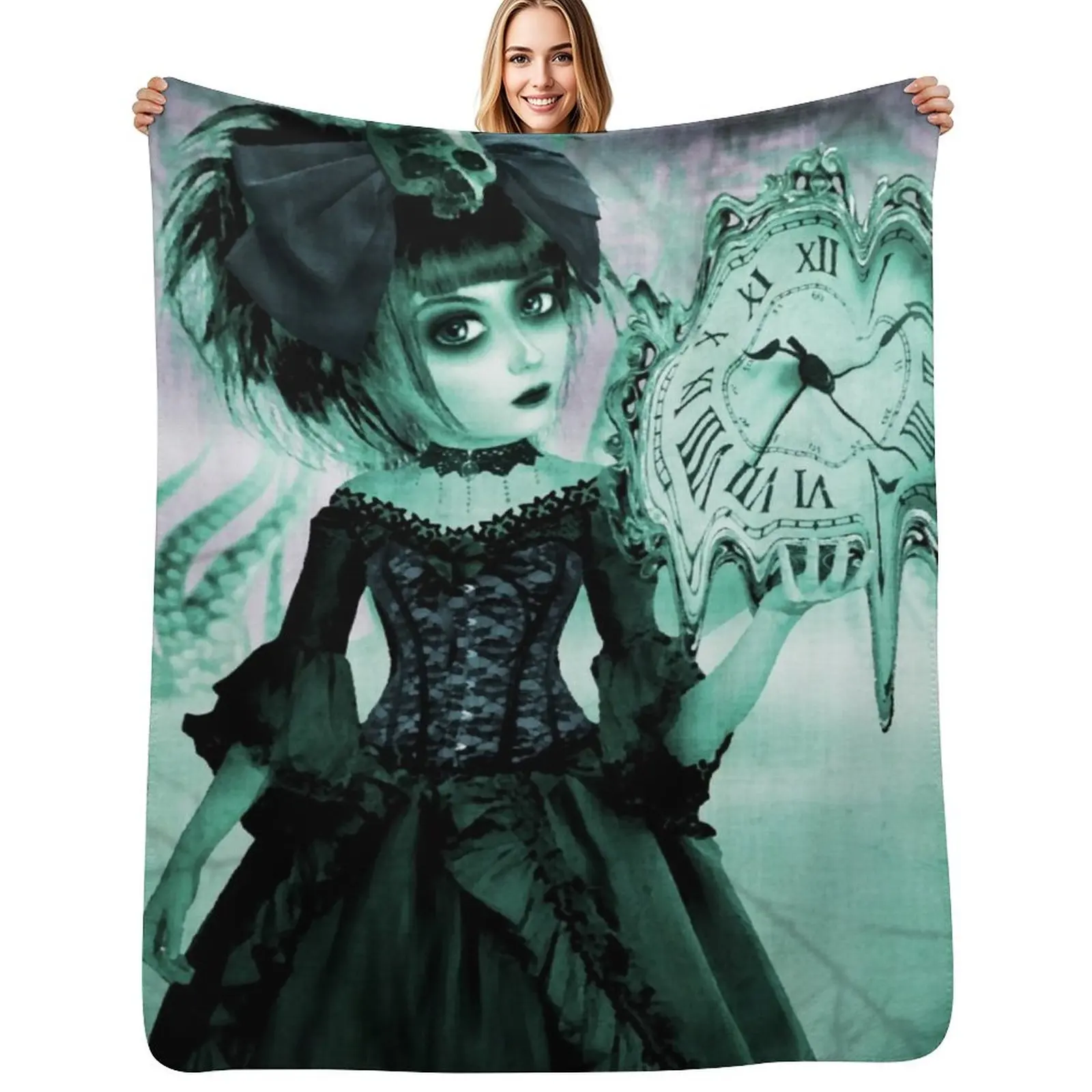 

Time (Melting) Throw Blanket Ultra Plush Cozy Blanket for Napping Sleeping