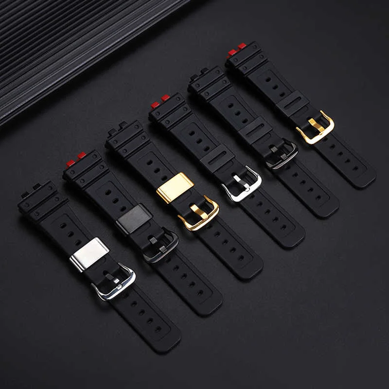 Resin silicone watch band For Casio GMW-B5000 Gmw b5000 GM-B2100 strap Sports Waterproof Black Rubber Bracelet Watch Accessories