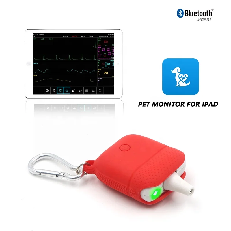 Pulsoksymetr weterynaryjny Bluetooth veter SPO2 puls Monitor ekg aplikacja IOS