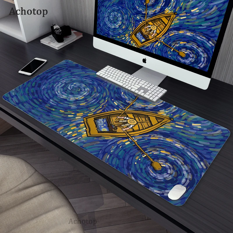 

Van Gogh Computer Mouse Pad Gaming Mousepad Abstract Large MouseMat Gamer XXL Mause Carpet PC Desk Mat keyboard Pad 900x400