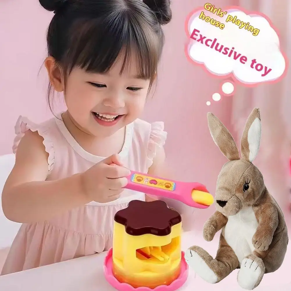 Rollenspiel-Pudding-Fütterungsspielzeug-Set mit magischem Löffel, Simulation von Lebensmitteln, Küchenspielzeug für Kinder, interaktives Rollenspiel, Geschenk für Mädchen