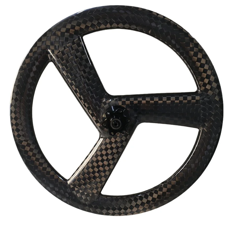 

QORA Folding Bicycle Parts 20 Inch 406 Trispoke Carbon Wheel Bearing 6 Bolts Disc Brake For Birdy/Bike Friday