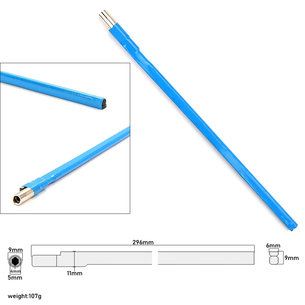 

Various sizes of blue adjustment levers Two Way & Two Course Adjustable Truss Rod with Brass Head for Bass Electric Guitar Parts