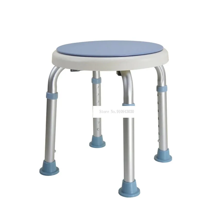 360 Degree Rotatable Non-slip Bath Stool Bath Shower Bench Aluminum Alloy Anti-Skid for Elderly/Disabled People Pregnant Woman