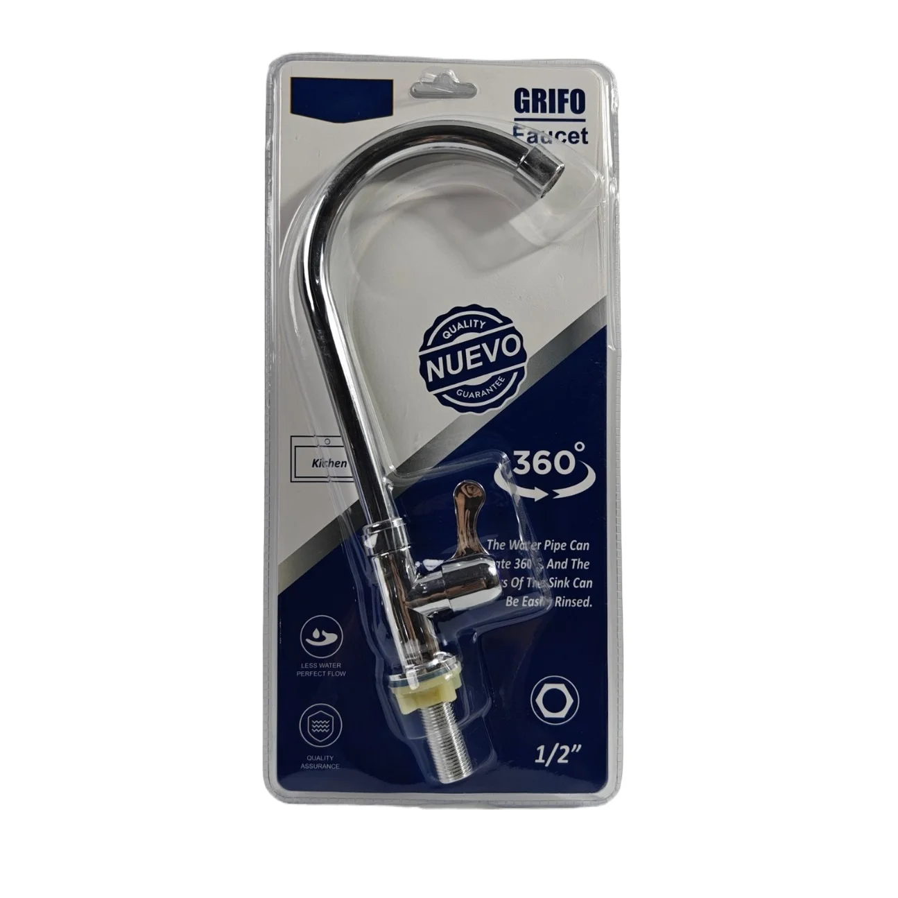 Kitchen Faucets Kitchen Sink Water Tap Deck Mounted Mixer Stream Sprayer Head Cold Taps Sliver