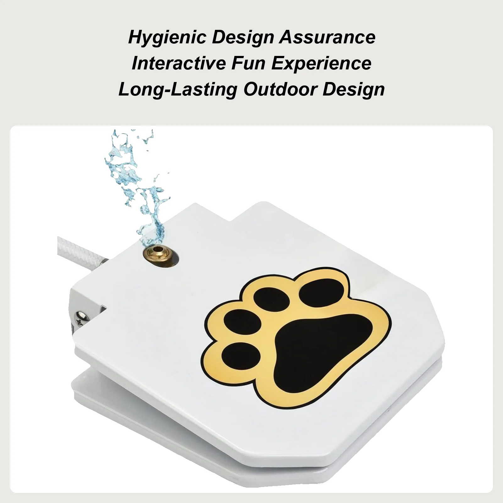 

Outdoor Dog Water Fountain Dog Sprinkler Toy Step on Water Feeder Adjustable Pressure Pet Drinking Dispenser for Garden Backyard