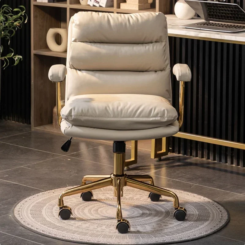 

Furniture Luxury Rotating Chair Office Ergonomic Leather Single Person Kitchen Cheap Desk Individual Armchair Chiffon Chairs Bed