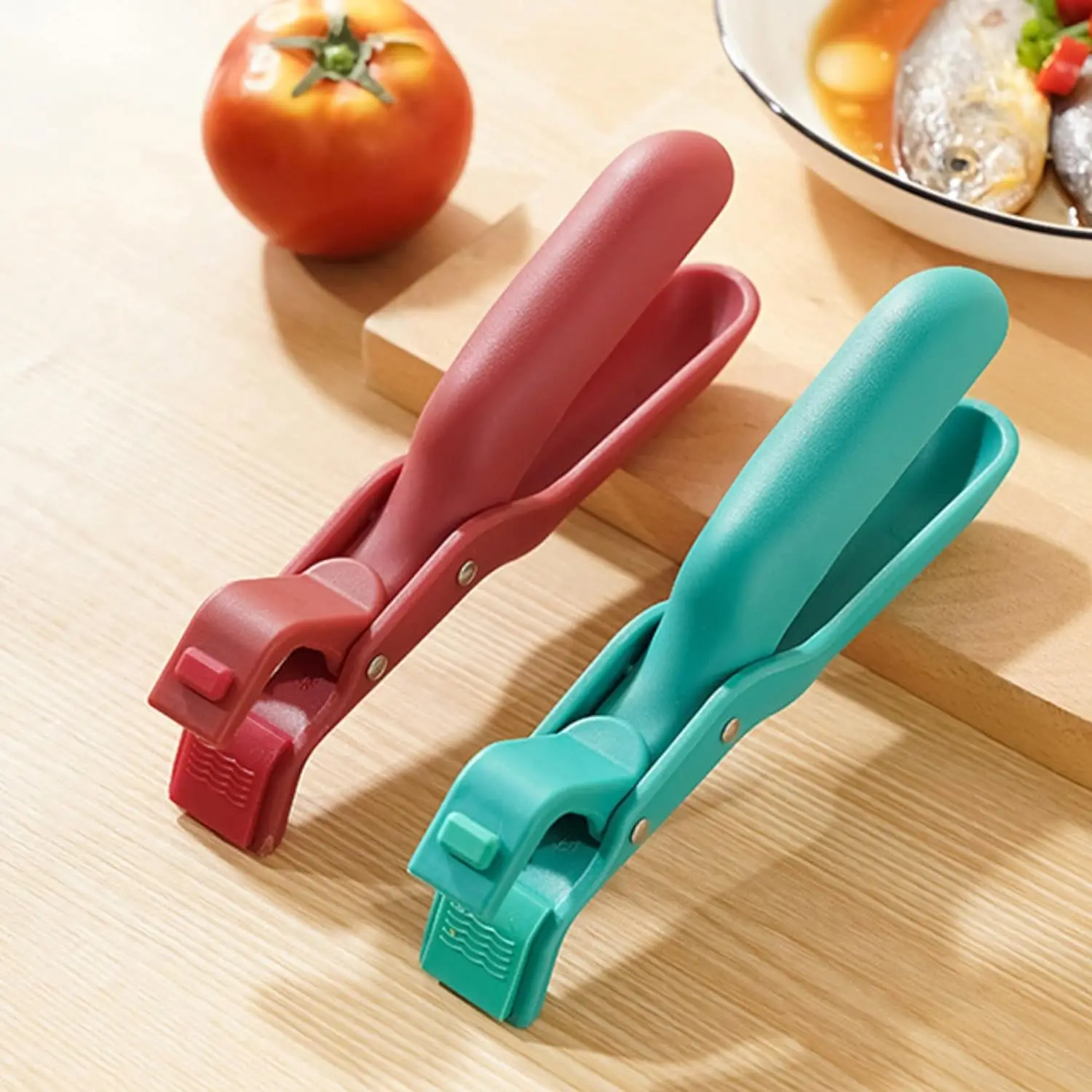 Hot Dish Pot Pan Gripper Anti-scalding Bowl Clip Easy Lift Non-slip Holder Plate Retriever Tongs Multifunction Kitchen Supplies